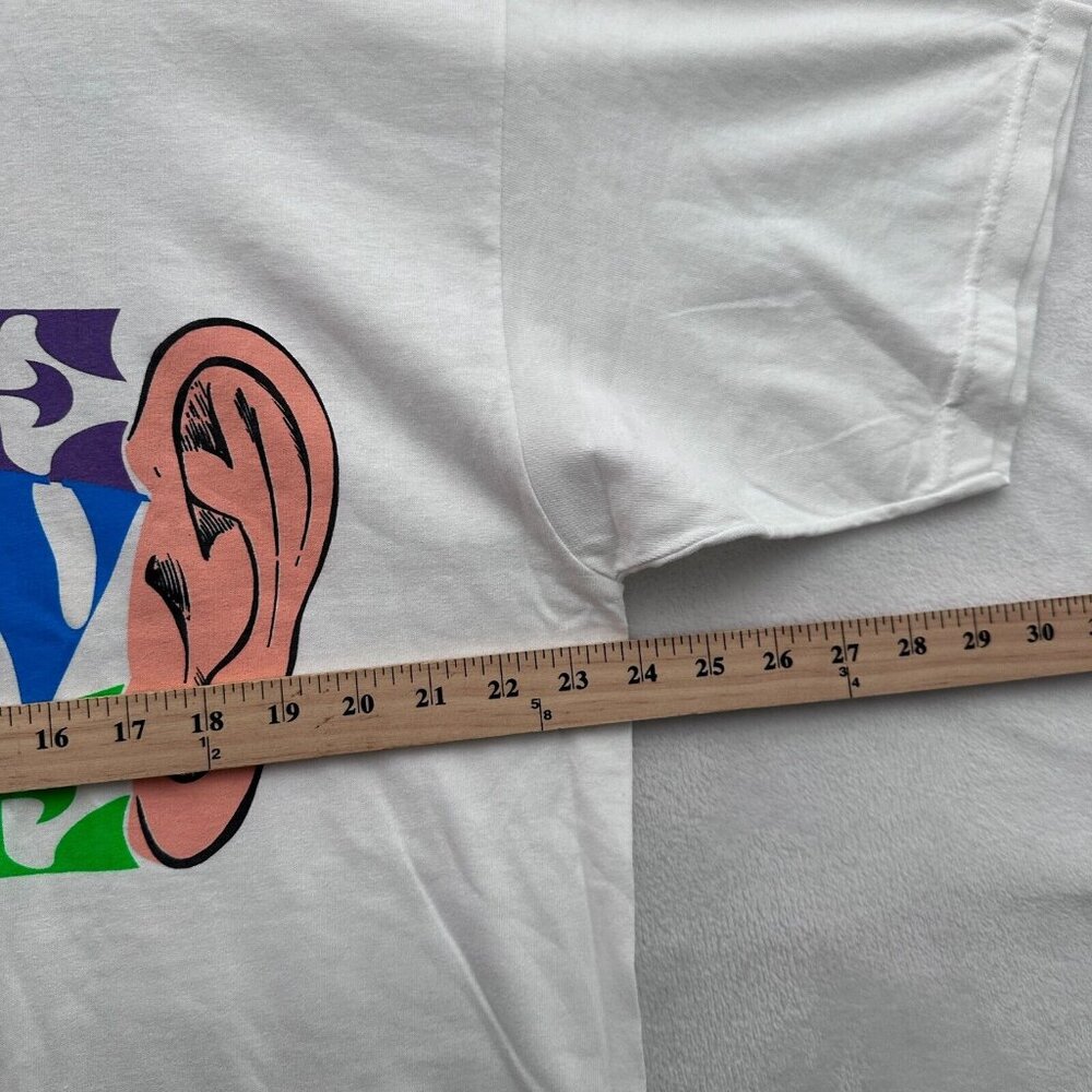 Vintage Lee T Shirt Mens XL White 610 WIOD News Talk Raido Promo 90s Retro - Picture 4 of 7